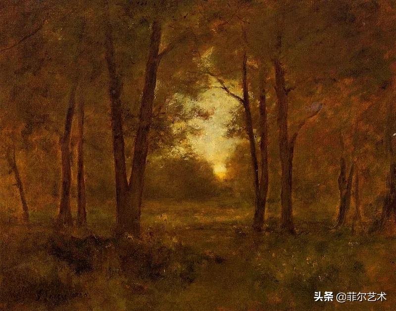 风景|美国新风景画派的先驱画家乔治·英尼斯漂亮的风景油画作品欣赏