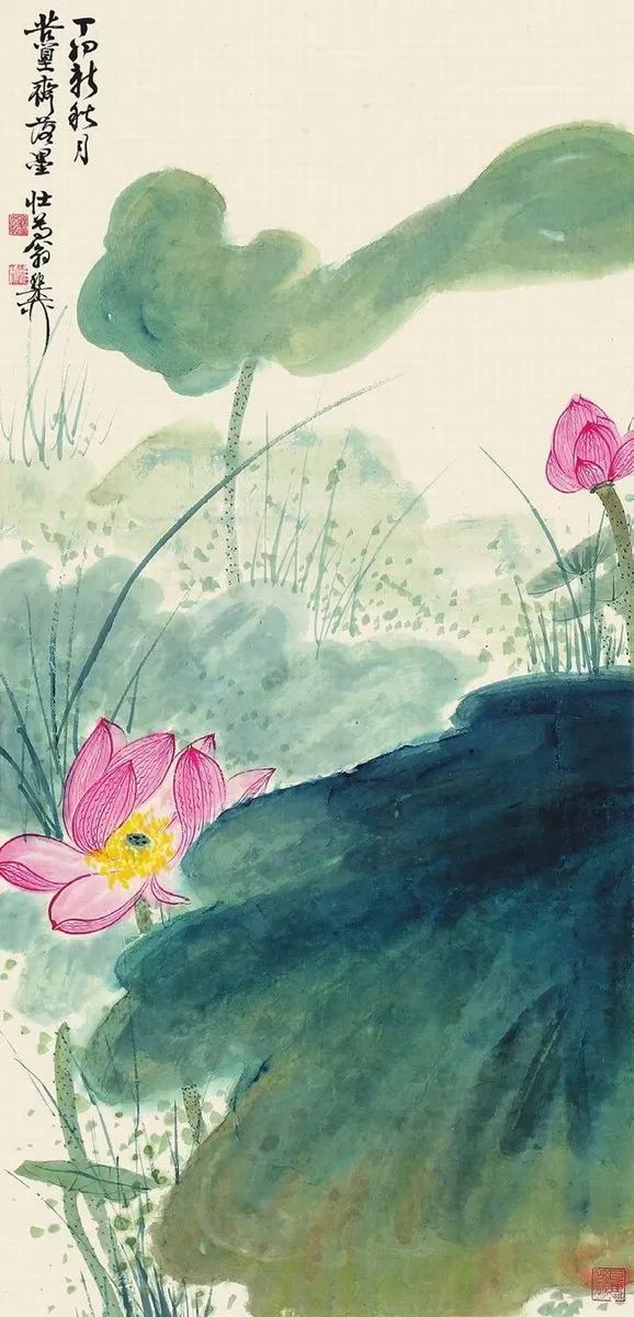 荷塘$谢稚柳的江南荷塘，美翻了