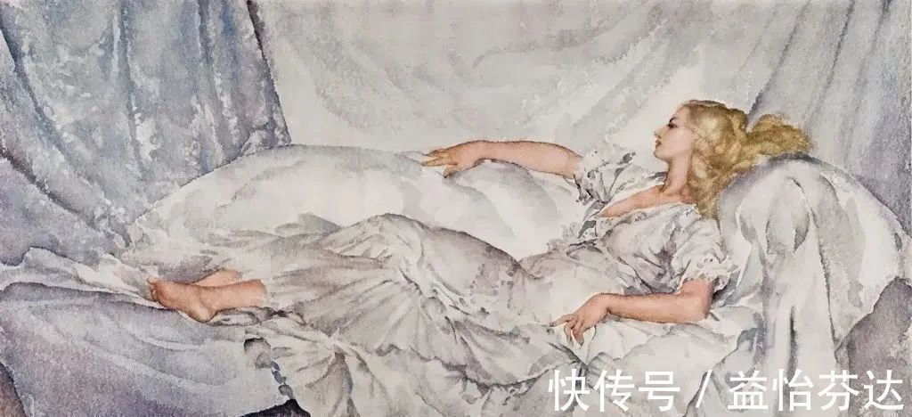 水彩!他是最会画人体画作的 世界顶尖级水彩大师