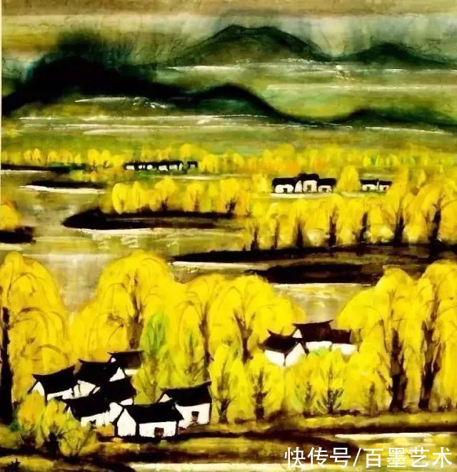 郑午昌@春风拂柳，春意浓！大师笔下的春柳太美了