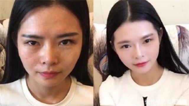 痘痘|女人化妆到底有多重要看完5张化妆前后对比图,醒悟了