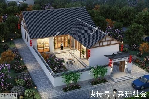 占地面积|房屋开间15米，进深25米左右，希望有院子、柴火厨房和杂物房，该怎么设计好？