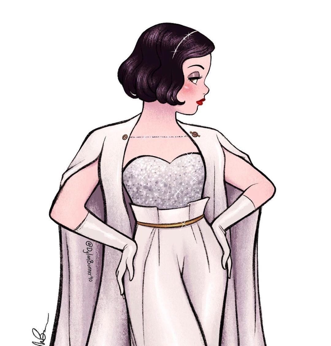 乐佩公|画师绘制迪士尼公主新装,魔力公主换发型,乐佩公主大变样