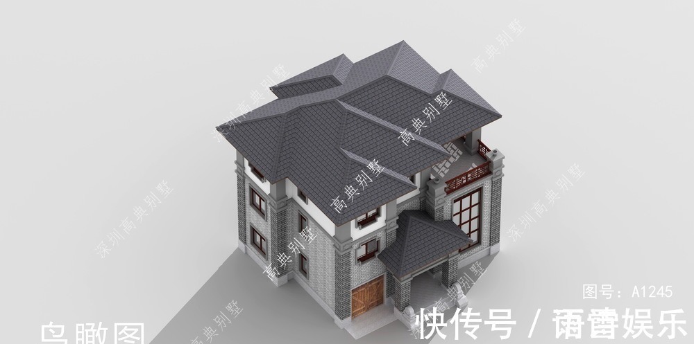 三层|中式三层别墅,户型方正,四面通风,采光极佳。