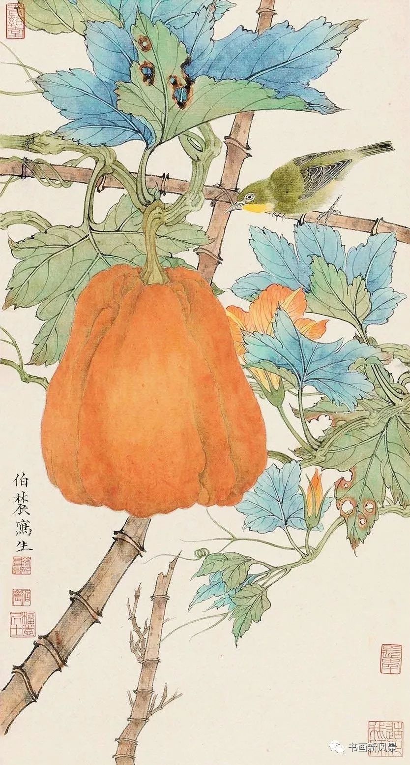 花鸟|刘伯农的花鸟山水，清淡隽秀