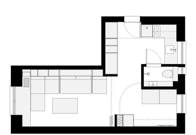 小户型|33㎡房子也能样样俱全,茶几内藏机关,拿来当餐桌坐10个人都不怕