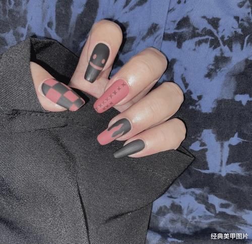 欧美酷帅风美甲,酷girl必备!