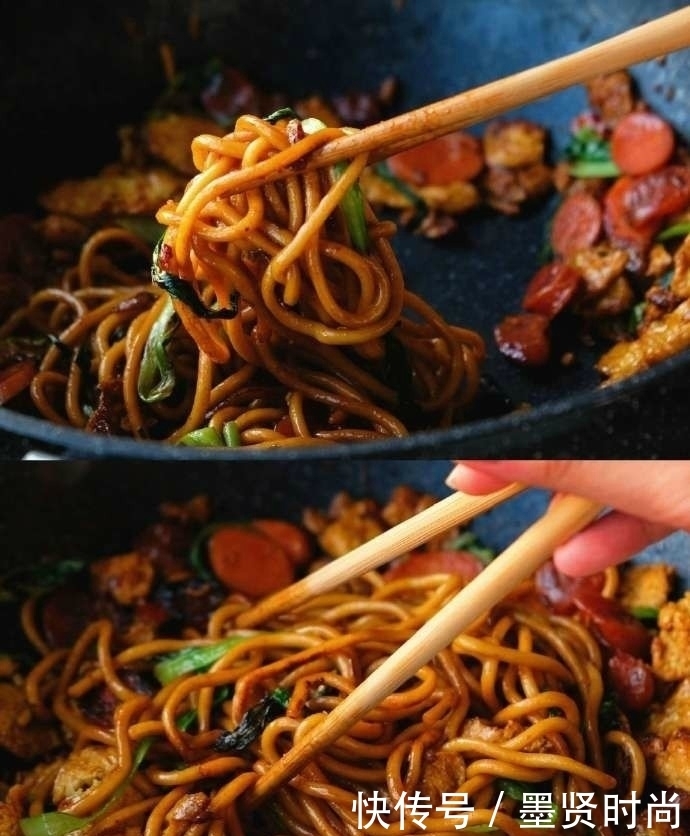 卫生|自己做炒面 既好吃也不油腻,做法简单,干净卫生, 面条筋道