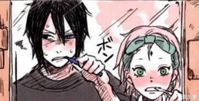 旁边的佐助|火影同人:佐助晨起刷牙,小樱来了之后,两人同时害羞了