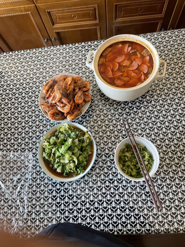 红烧肉圆虎皮蛋