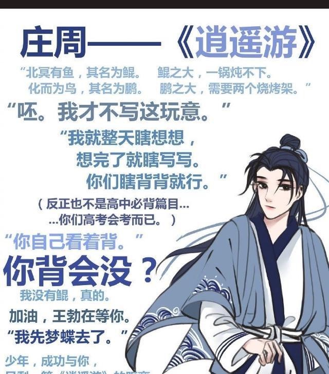 庄周|当我们必背的古诗词都化身成人后,那背书还会困难吗?