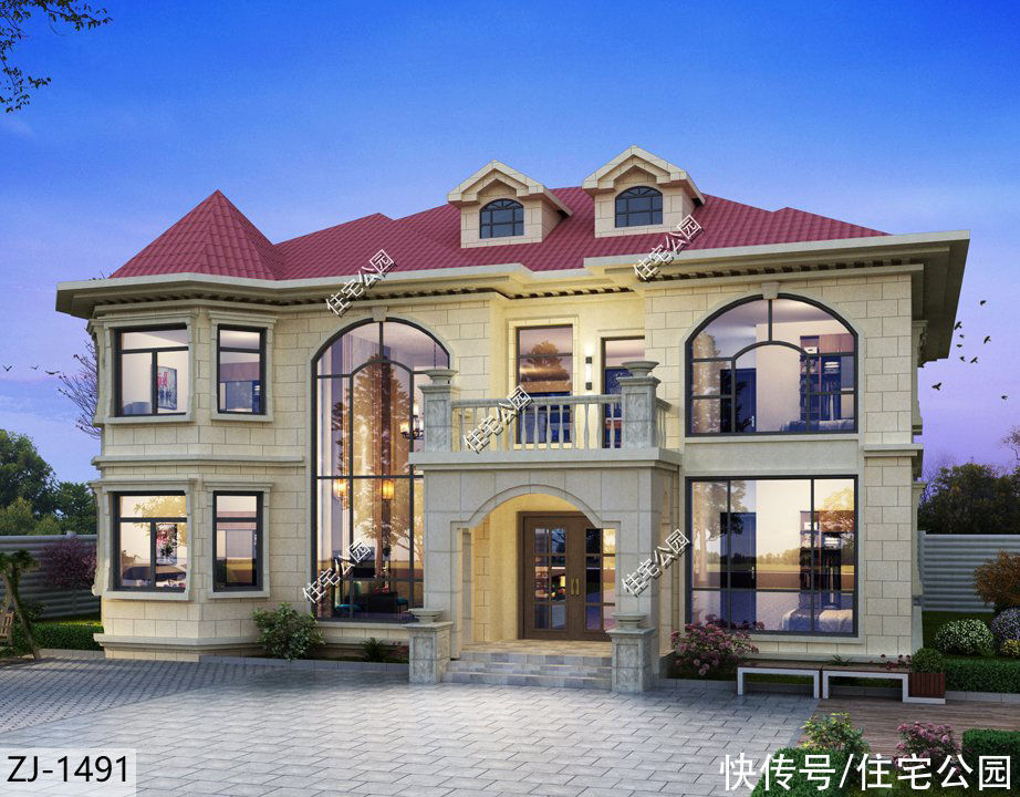 户型|15套挑空客厅户型,专为农村老百姓设计,2021年这样建房面子十足