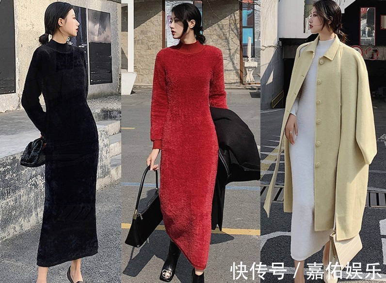 加绒裙 今冬“加绒裙”火了!与大衣搭配高级、显气质!