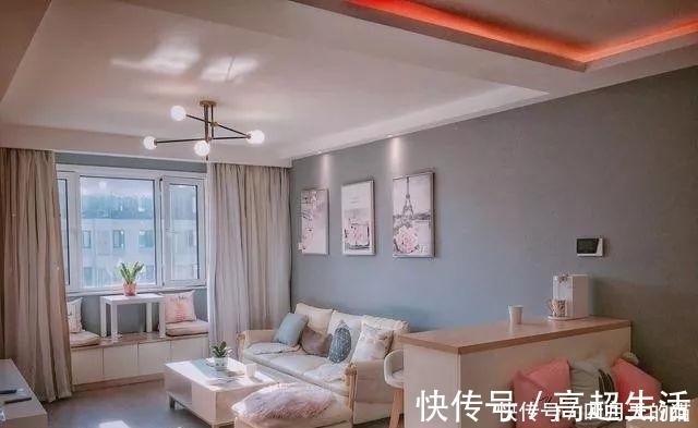 卡座|老婆请表哥装修漂亮极了，餐厅卡座真实用，电视墙特别喜欢，晒晒