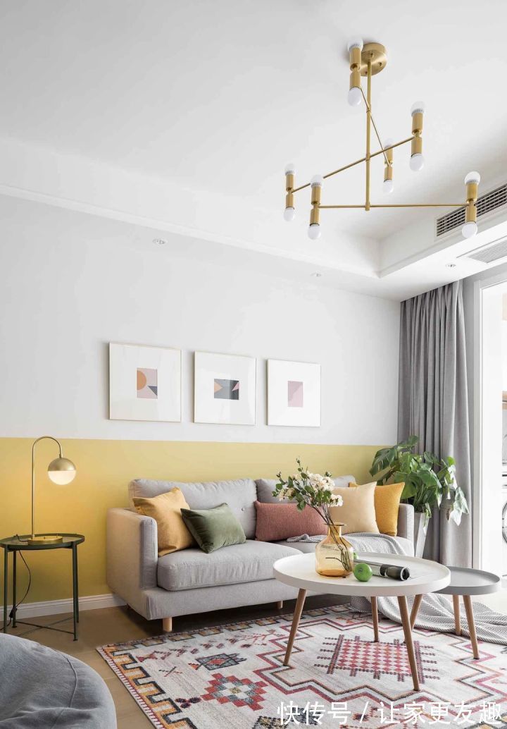 北欧风|92平方北欧风装修,甜甜的糖果般配色,轻松明亮