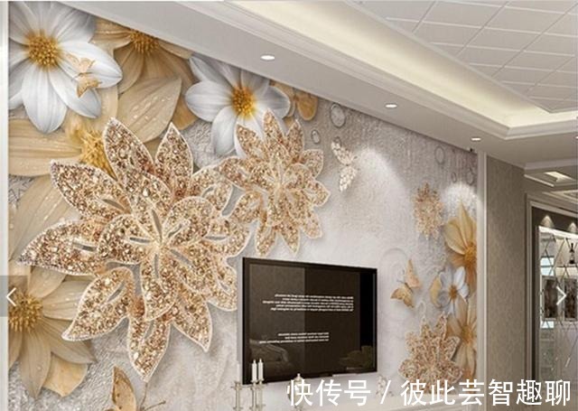 3d|传统电视背景墙已过时，8款精致3D无纺布墙纸，客人见了都说好