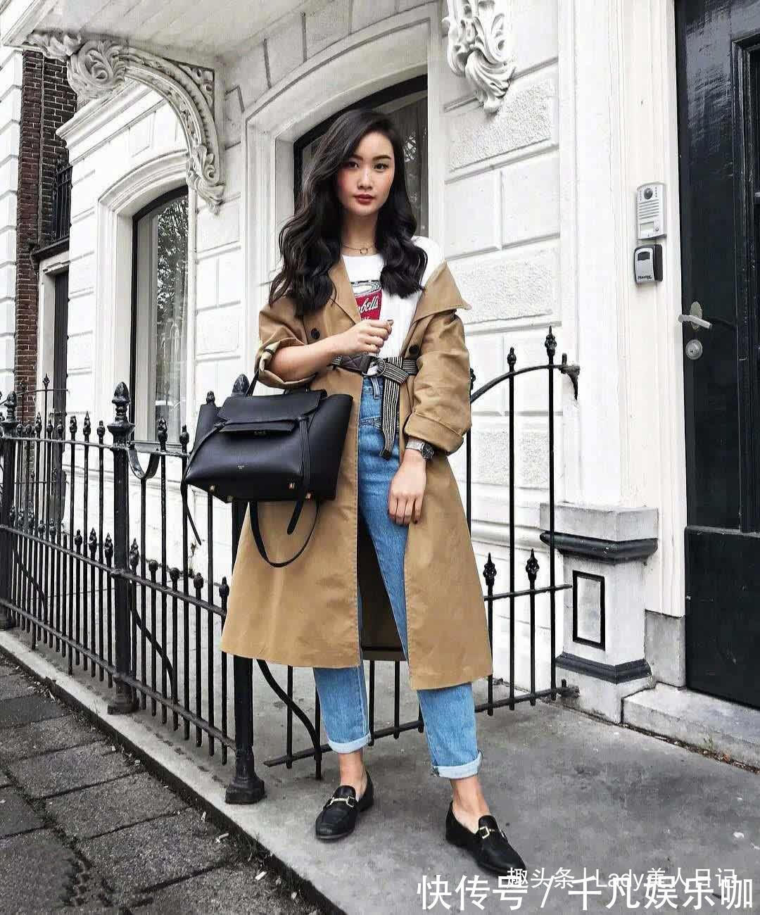 小个子 快来,显高显瘦的“长风衣/大衣”穿搭,经典实用,小个子更要看