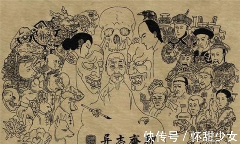 画皮#清朝名画“女鬼图”,放大后才知她在干什么?很多人都不敢细看