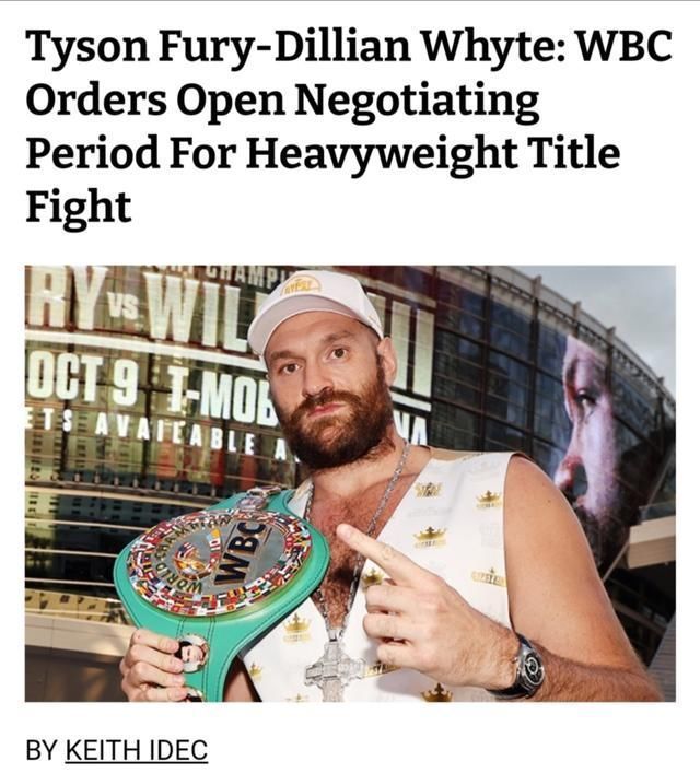 wbc|重量级世纪大战正式敲定!泰森富里下一战对手出炉，或遭爆冷被KO
