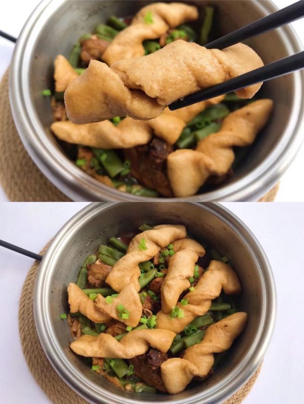 鸡肉豆角焖卷子|减脂期必备的鸡肉豆角焖卷子，拒绝?肥胖