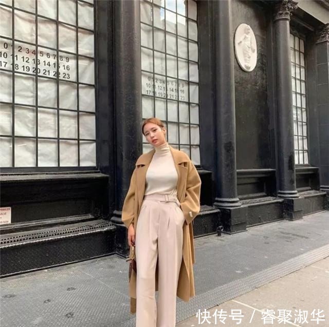 温柔感|说实话,穿大衣就服韩国女生!她们的大衣“重组搭配”,显瘦好看