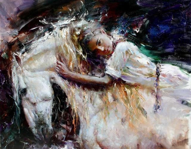 艺术学院!奔放的心:俄罗斯女画家安捷利卡超凡脱俗、别具一格的油画作品