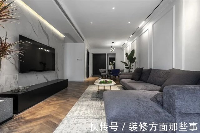 优雅|130㎡现代简雅风,极简的无主灯设计,营造一个高级优雅的空间