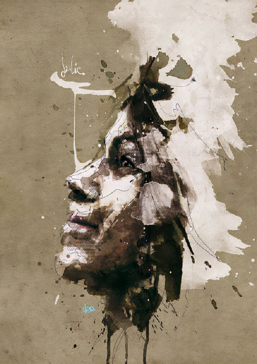 插画师#法国插画师卡昂作品形式自由色彩和线条的结合给人深刻的视觉感受