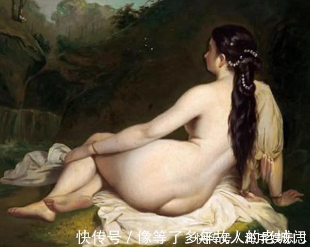 肖像画$体态丰满妩媚的意大利女性人体油画,脸若桃花,温香艳玉之貌