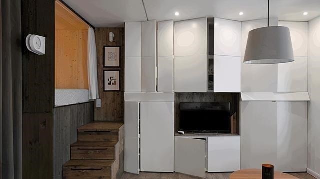 实用|90后男主坚持把卧室抬高至半空,35㎡家储物空间翻倍,太实用