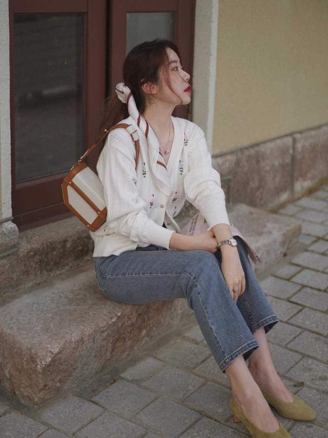 九分裤|秋天,针织衫怎么穿才是正解?学会几个搭配公式,提升气质又好看