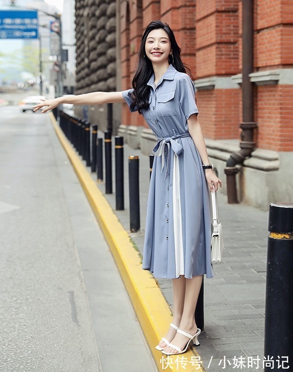 法式|高端大气上档次，还是法式雪纺衬衫裙子，美美哒