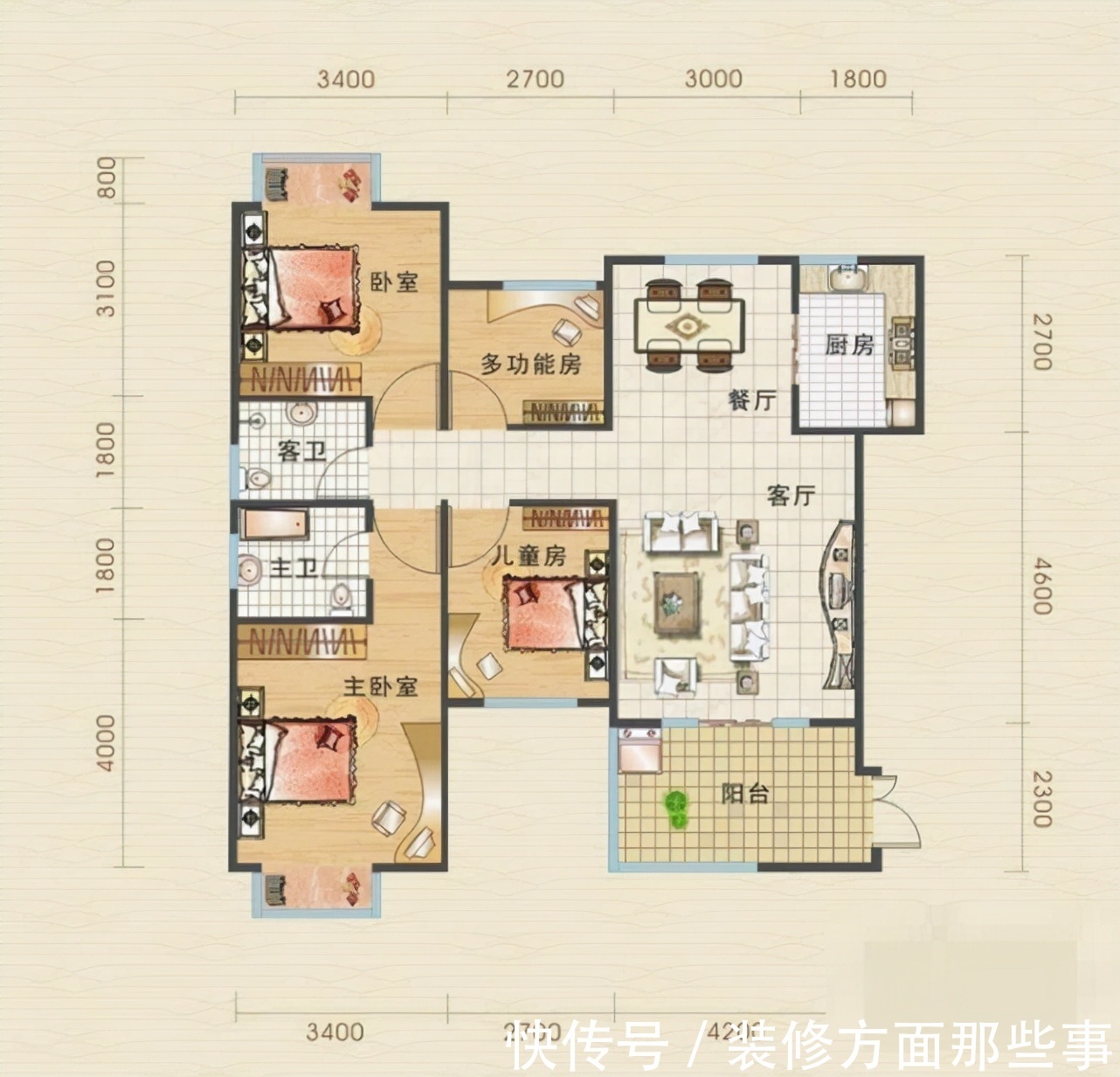 起居室|111平现代风四居室，空间大而不空，厚而不重，有格调又不压抑