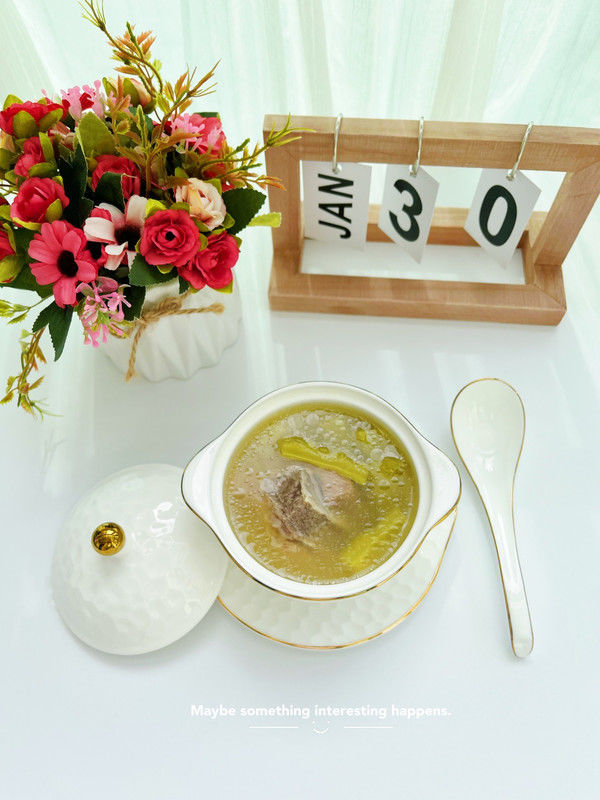 盐调|黄豆苦瓜扇骨汤