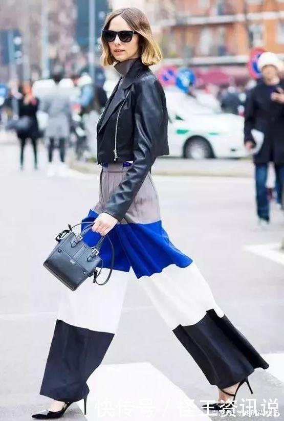 简单又大方的冬季最美穿搭,皮衣混搭细高跟,不仅不丑还很新潮!