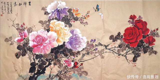 【画作欣赏】心中牡丹开,处处是暖阳,画家王润之作品欣赏