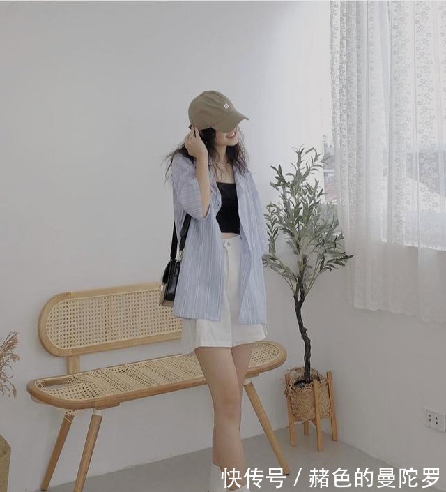 清凉感 衬衫 + 云朵裤,上班上学照着穿!