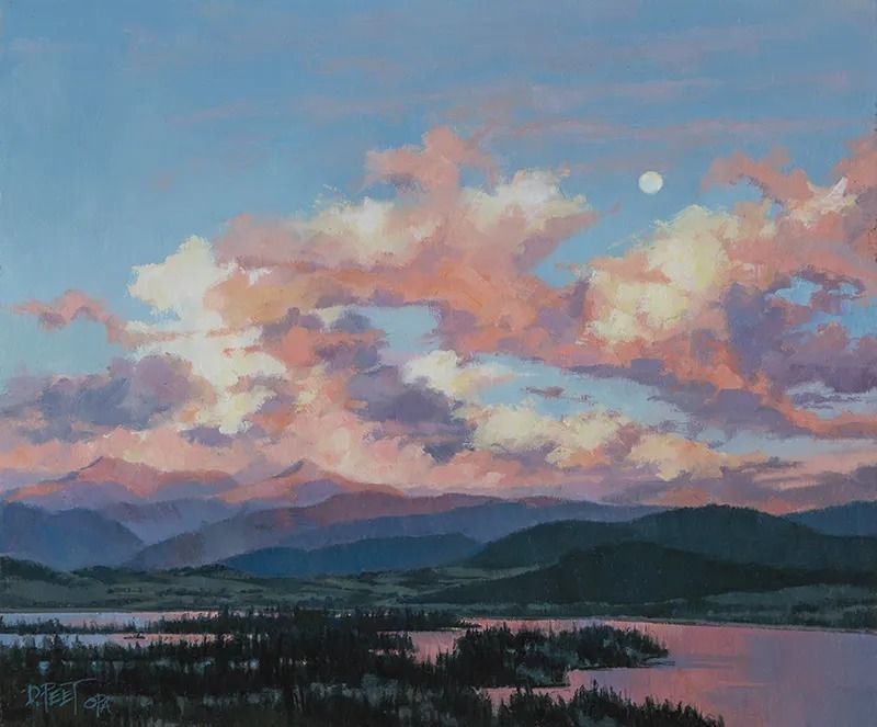 油画&她的风景油画清新自然，浪漫且又淳朴