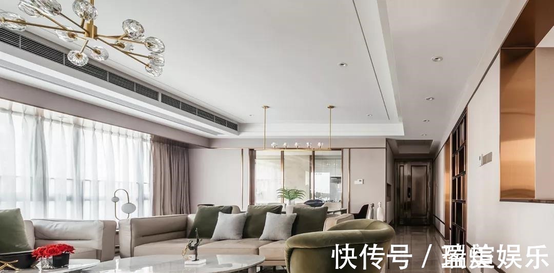 客餐厅|206平轻奢大宅,一进屋就被吸引了每寸空间都散发着优雅气息