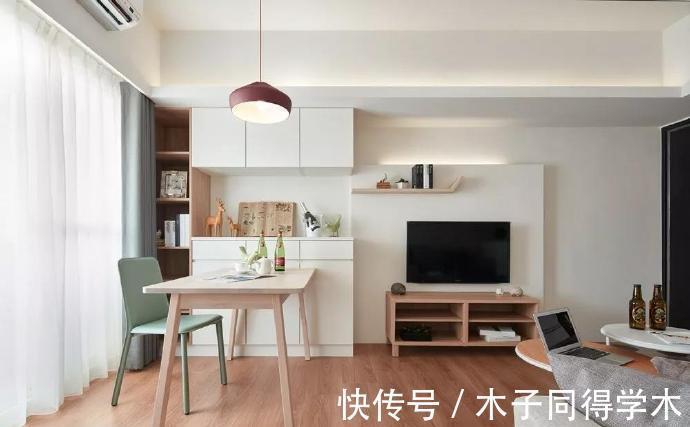 小户型|60平米小户型,全屋简单又舒适,客餐厅这样设计,太实用了