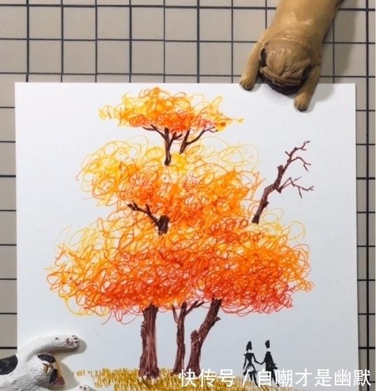成品|美术生被罚画画,同时用三支笔,看到成品:秀儿,能认真一点吗