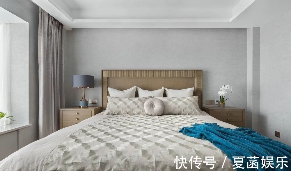 餐边柜+|178㎡现代美式,当美式遇上高级灰,营造简约华丽的美