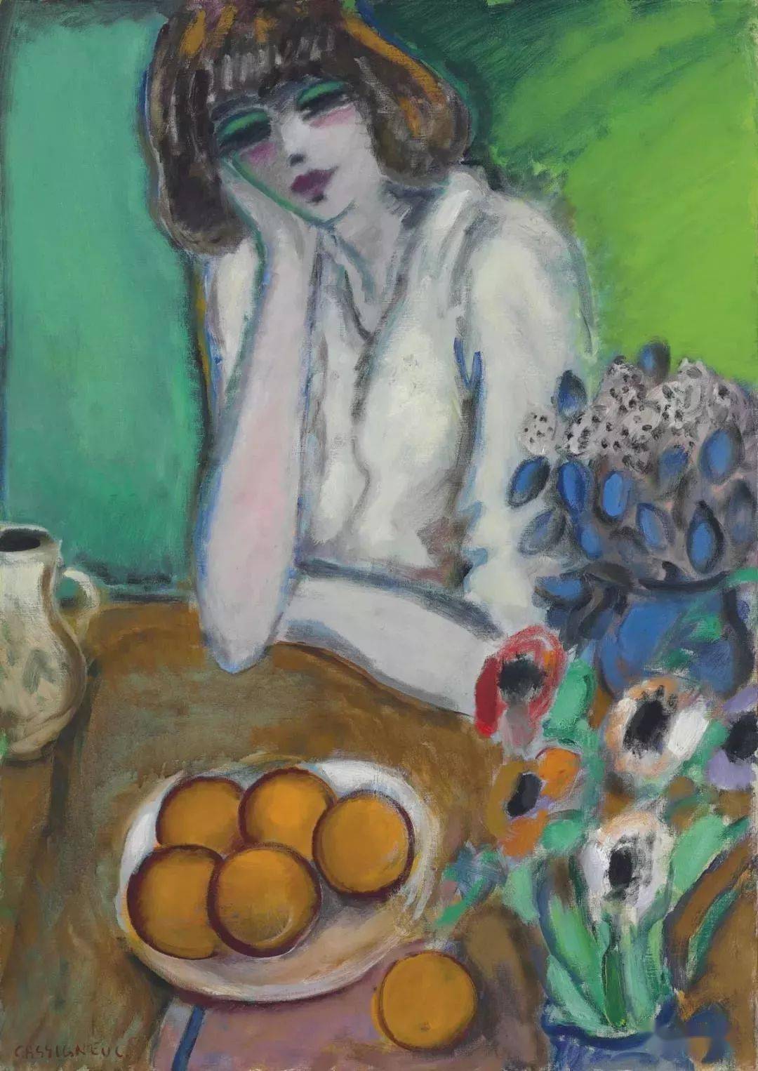 野兽主义#皮埃尔·卡西尼尔:领略野兽主义奔放节奏和表现主义浓烈意蕴油画作品