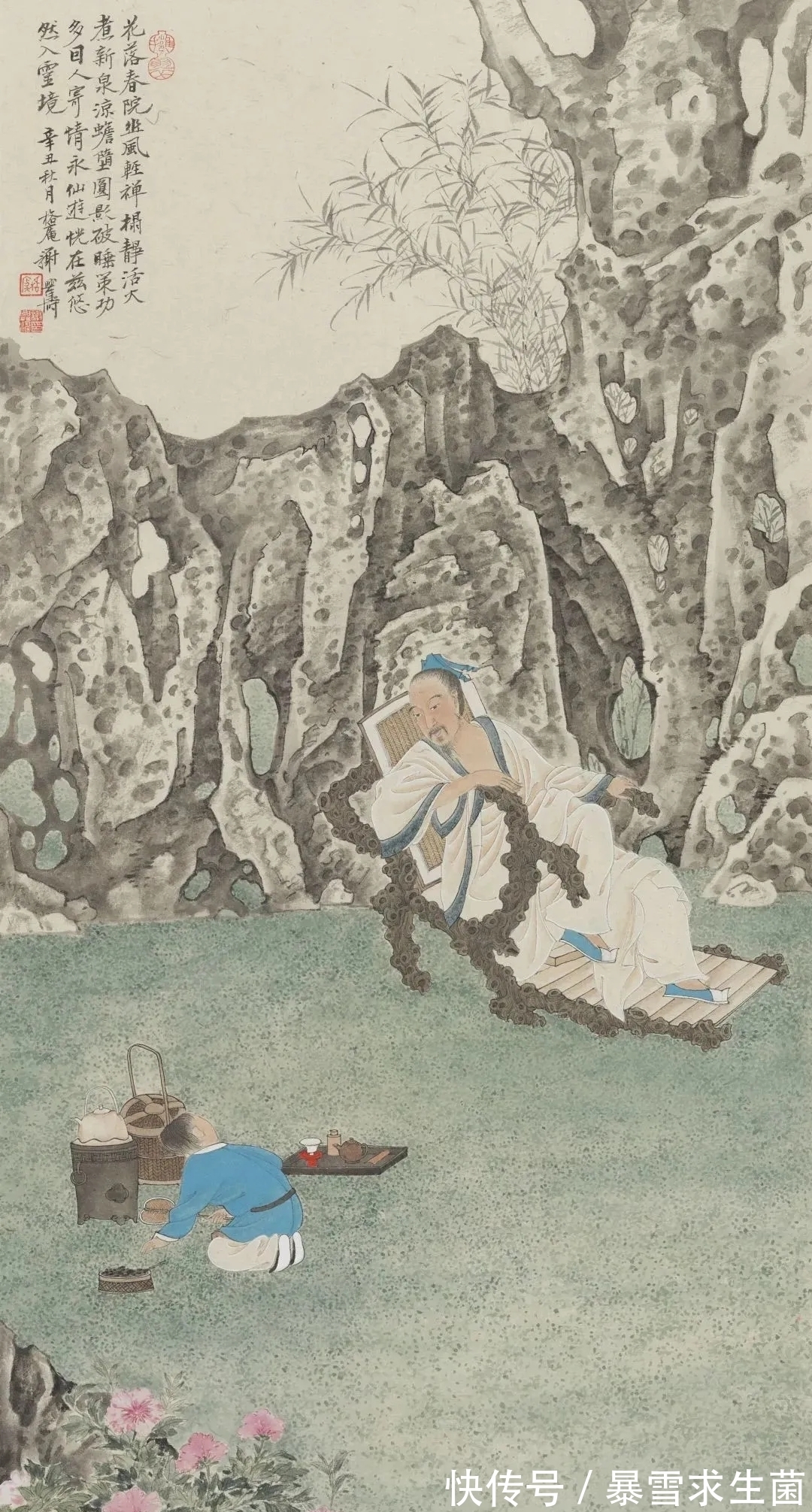 文人雅士&国画家|谢兴涛是个典型的文人雅士,终日品茗饮茶,画里也是茶!