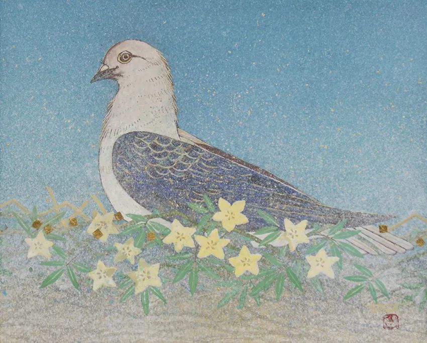 画家#这位日本画家的画有一种静谧的精致感,唤起一种沉思、空灵的感觉