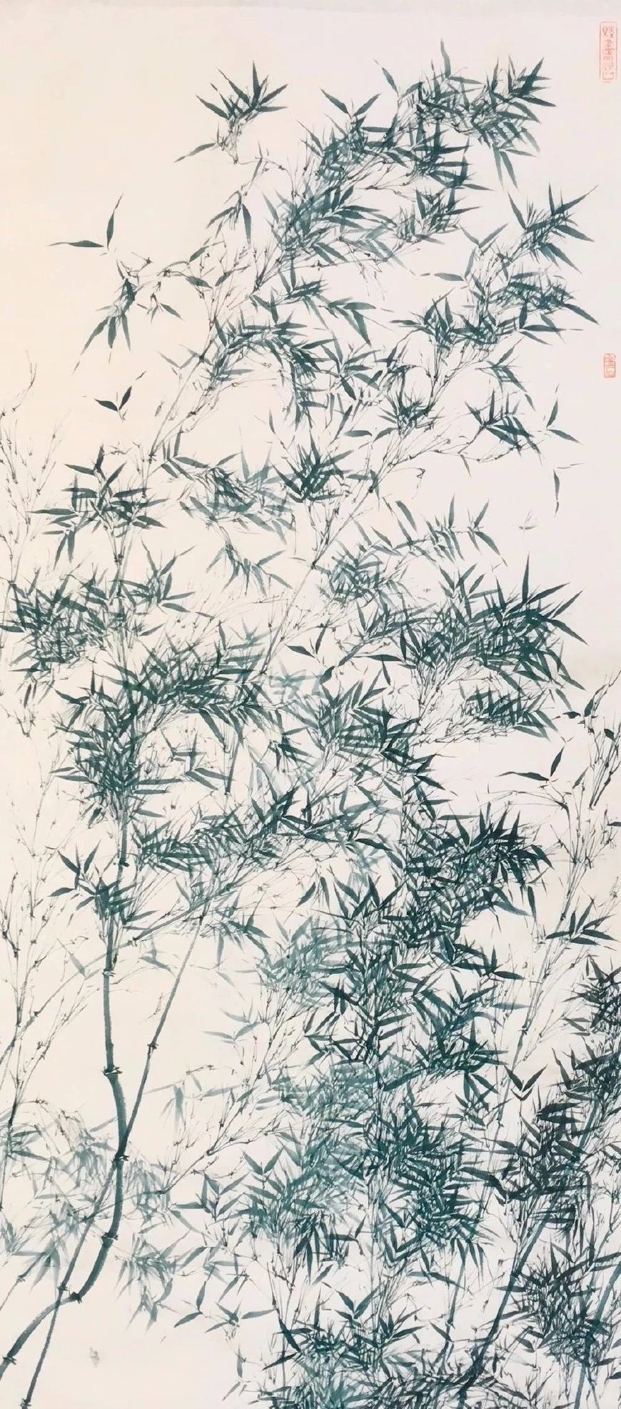 冷军的油画竹子和90后大叔池静山笔下的墨竹,你更喜欢哪个呢