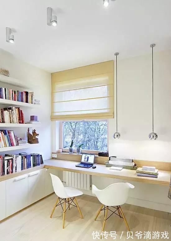 飘窗|不用专门预留书房了,这种卧室书房一体的设计最实用!
