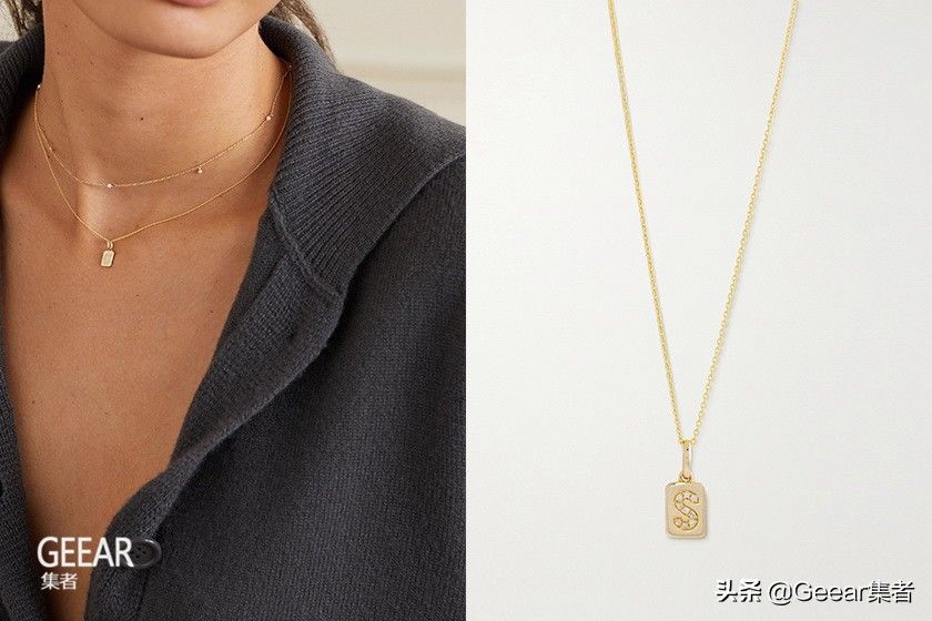 str典雅的字母项链、首饰，为造型带来低调质感美