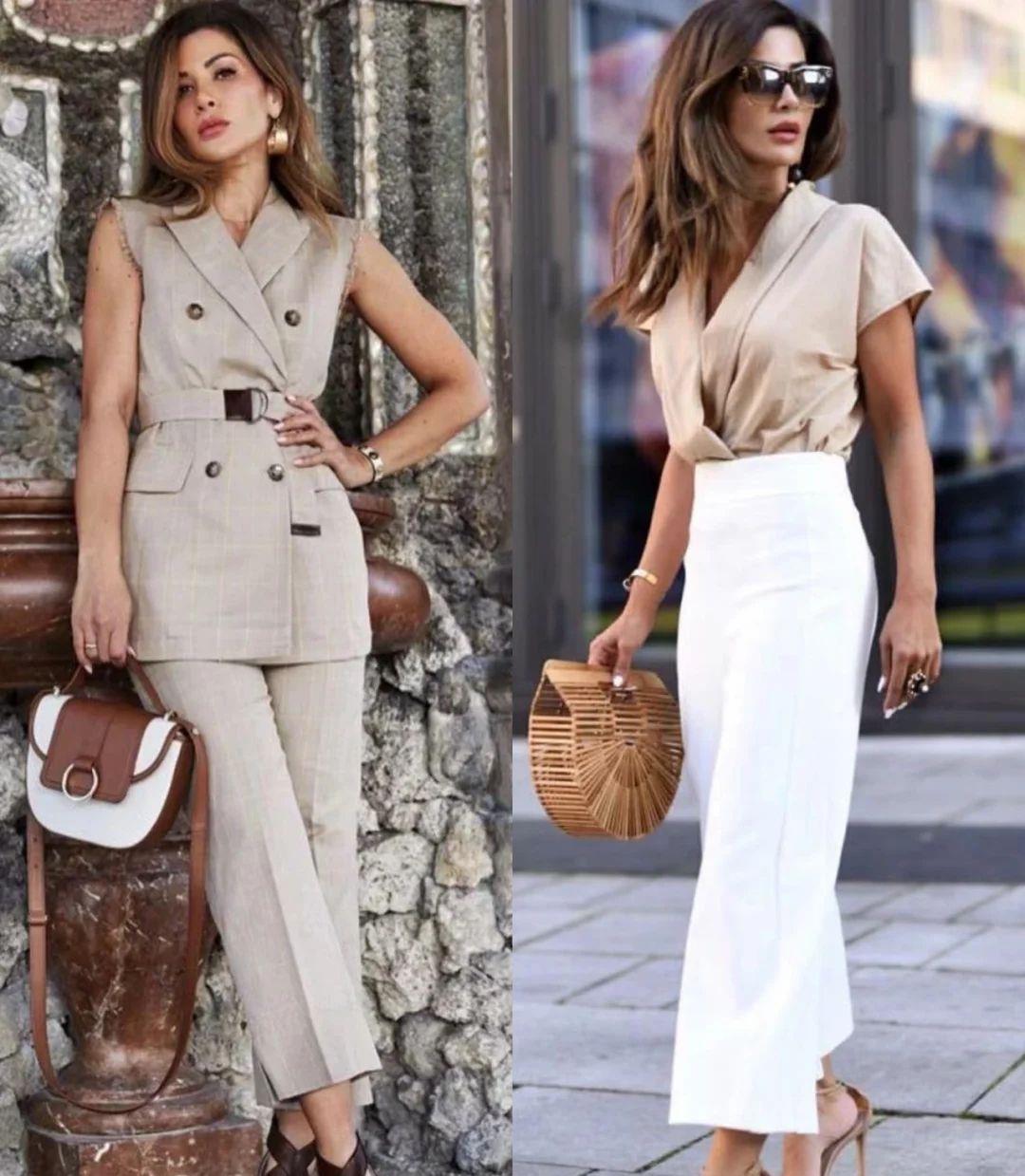 亮色系|职场女人不知道怎么穿?4种搭配方式,轻松打造高级的商务休闲风