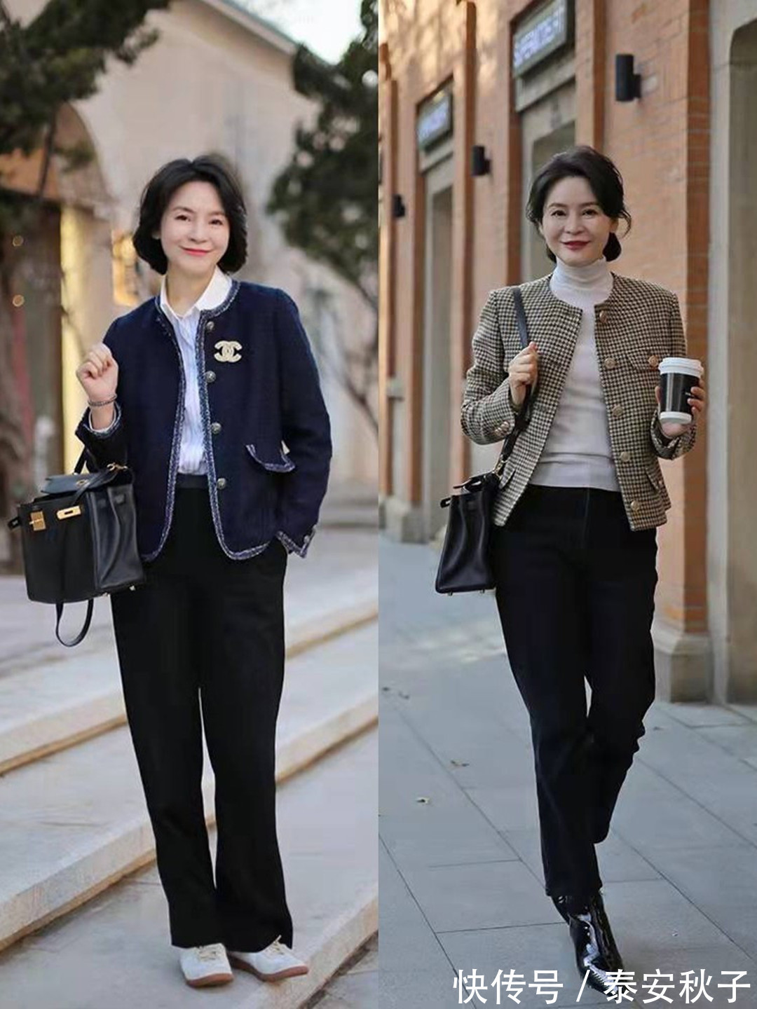 女人|“羊毛衫+半裙/裤”太美了!50、60岁女人过年这样穿:显高级女人味